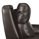 Stallion Leather Dual Power Recliner - Dark Grey