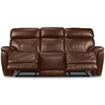 Stallion Leather Dual Power Reclining Sofa - Chestnut