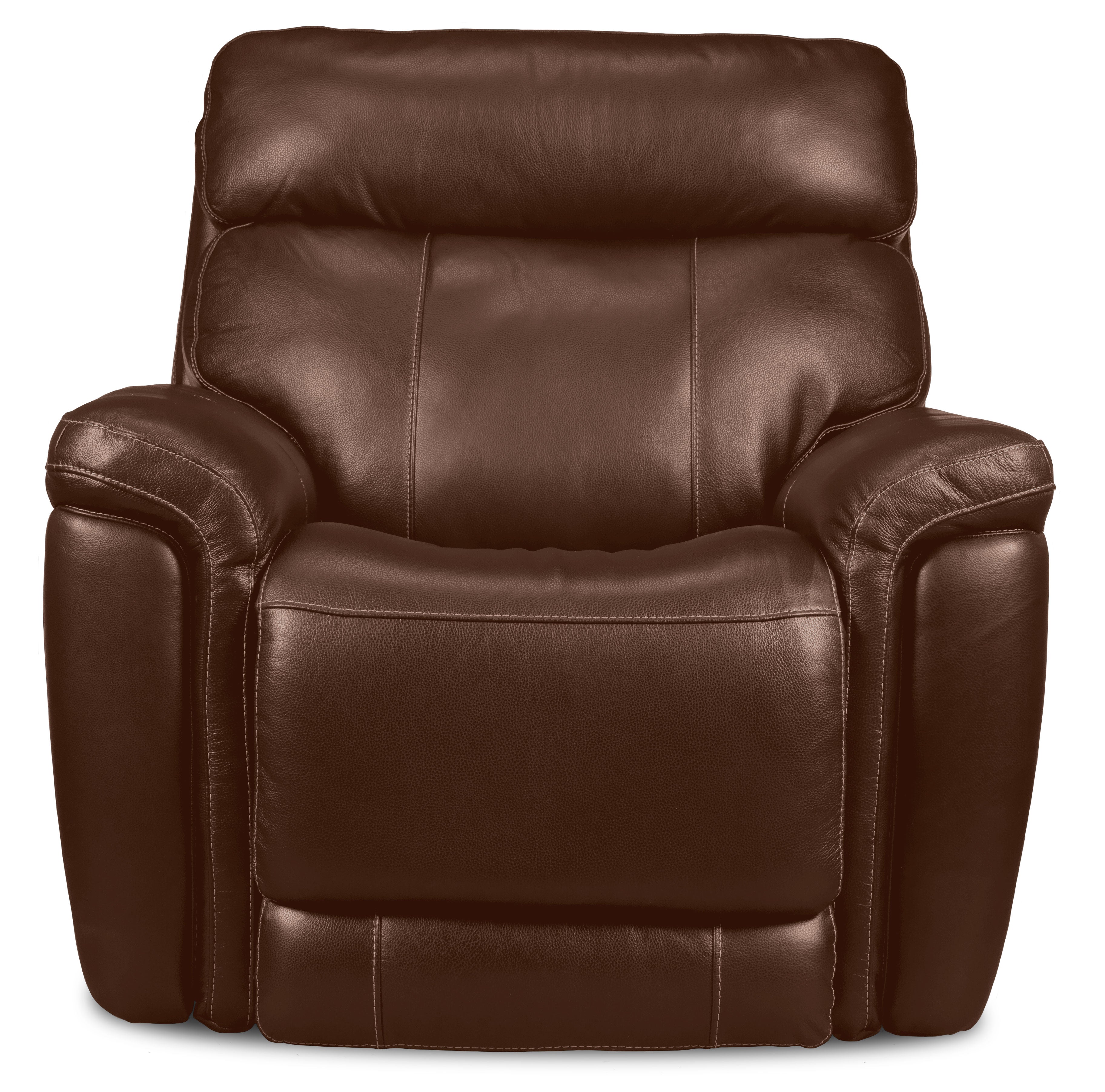 Stallion Leather Dual Power Recliner - Chestnut
