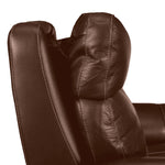 Stallion Leather Dual Power Reclining Sofa - Chestnut