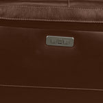 Stallion Leather Dual Power Reclining Loveseat - Chestnut