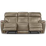 Stallion Leather Dual Power Reclining Sofa - Pebble