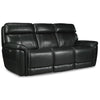 Stallion Leather Dual Power Reclining Sofa - Midnight Black