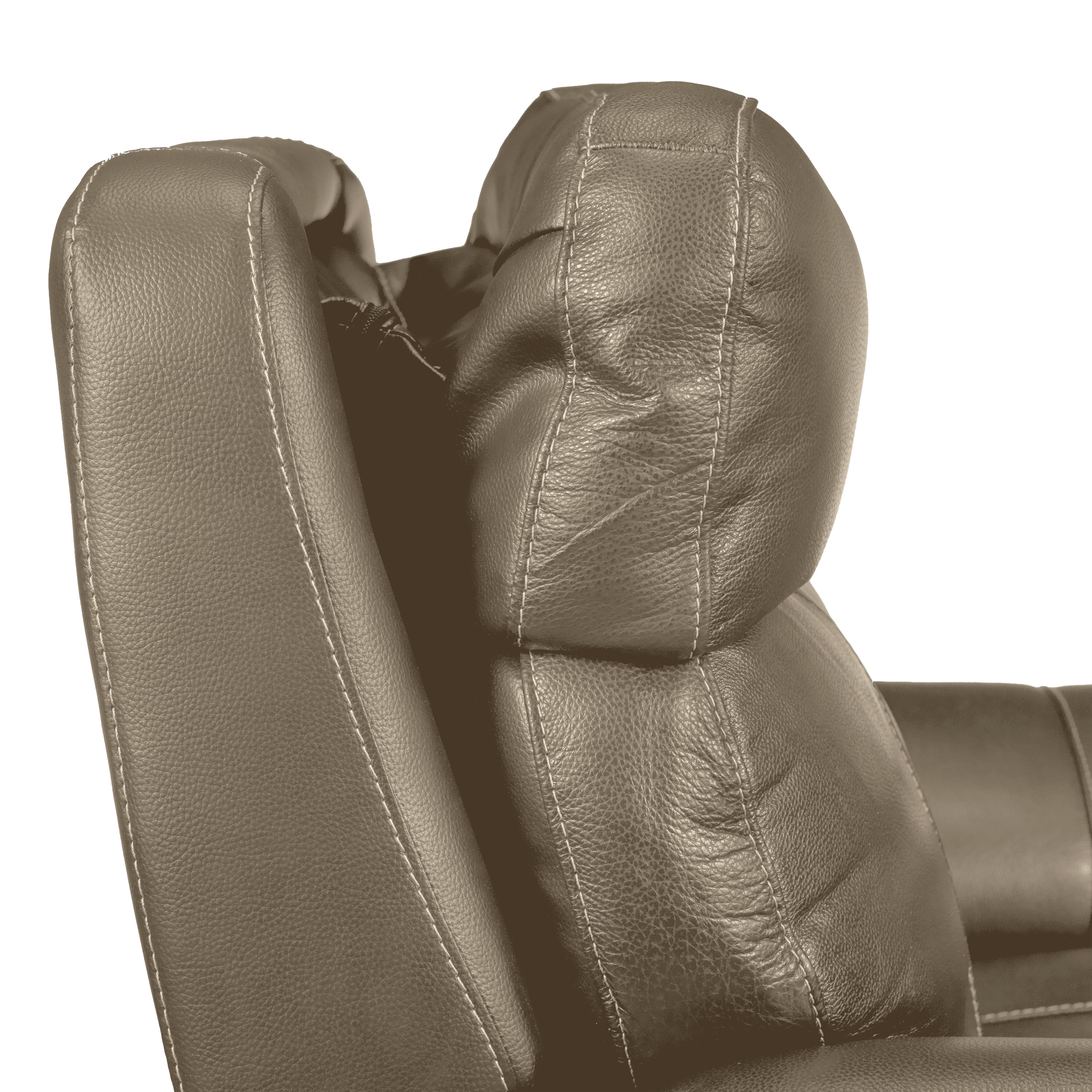 Stallion Leather Dual Power Reclining Sofa, Loveseat and Chair Set - Pebble