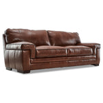 Stampede Leather Sofa and Loveseat Set - Cognac