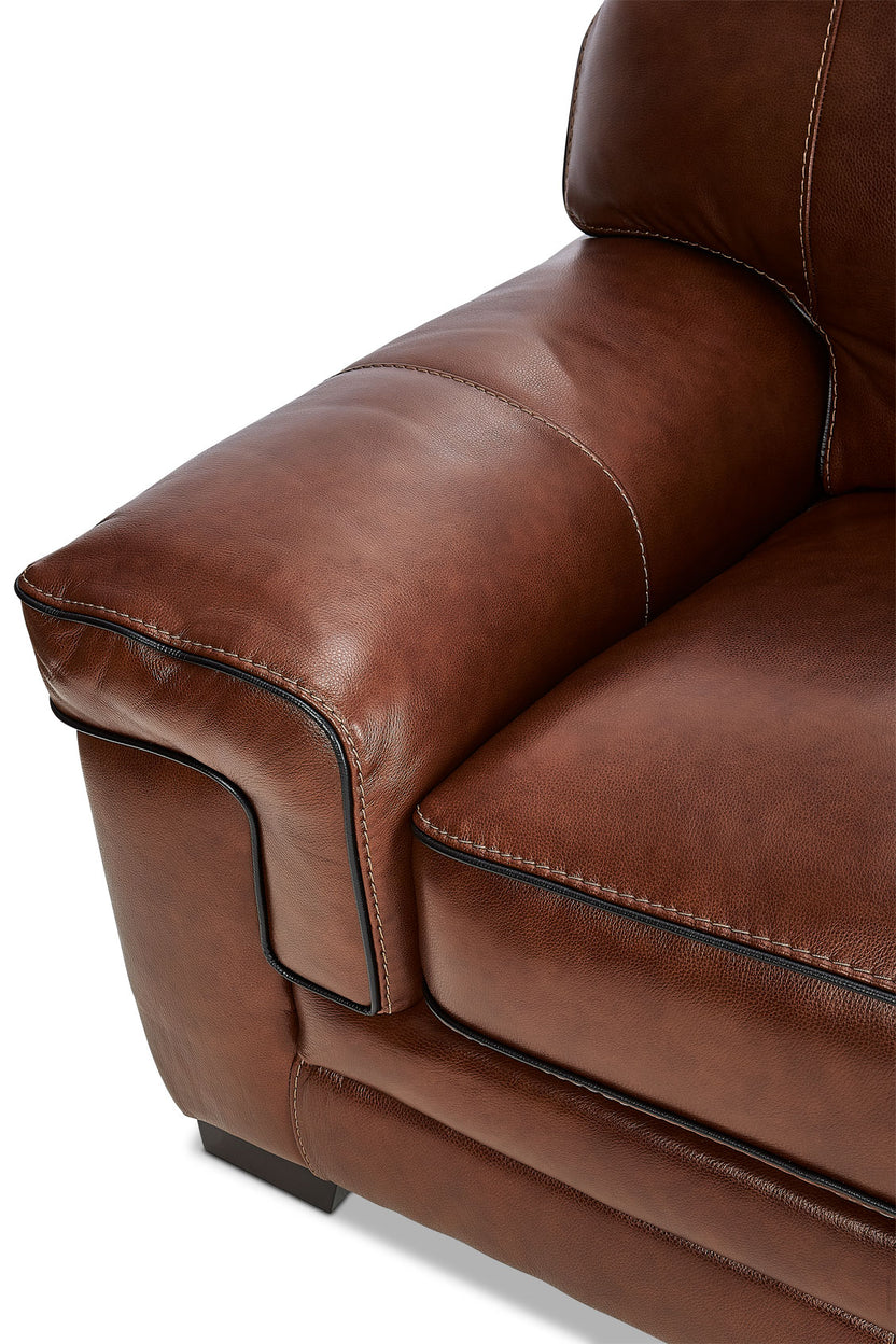 Stampede Leather Sofa Cognac Leon's