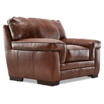 Stampede Leather 2 Pc. Living Room Package w/ Chair - Cognac