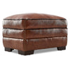 Stampede Leather Ottoman - Cognac