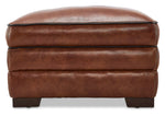 Stampede Leather Ottoman - Cognac