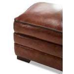 Stampede Leather Ottoman - Cognac