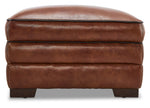 Stampede Leather Ottoman - Cognac