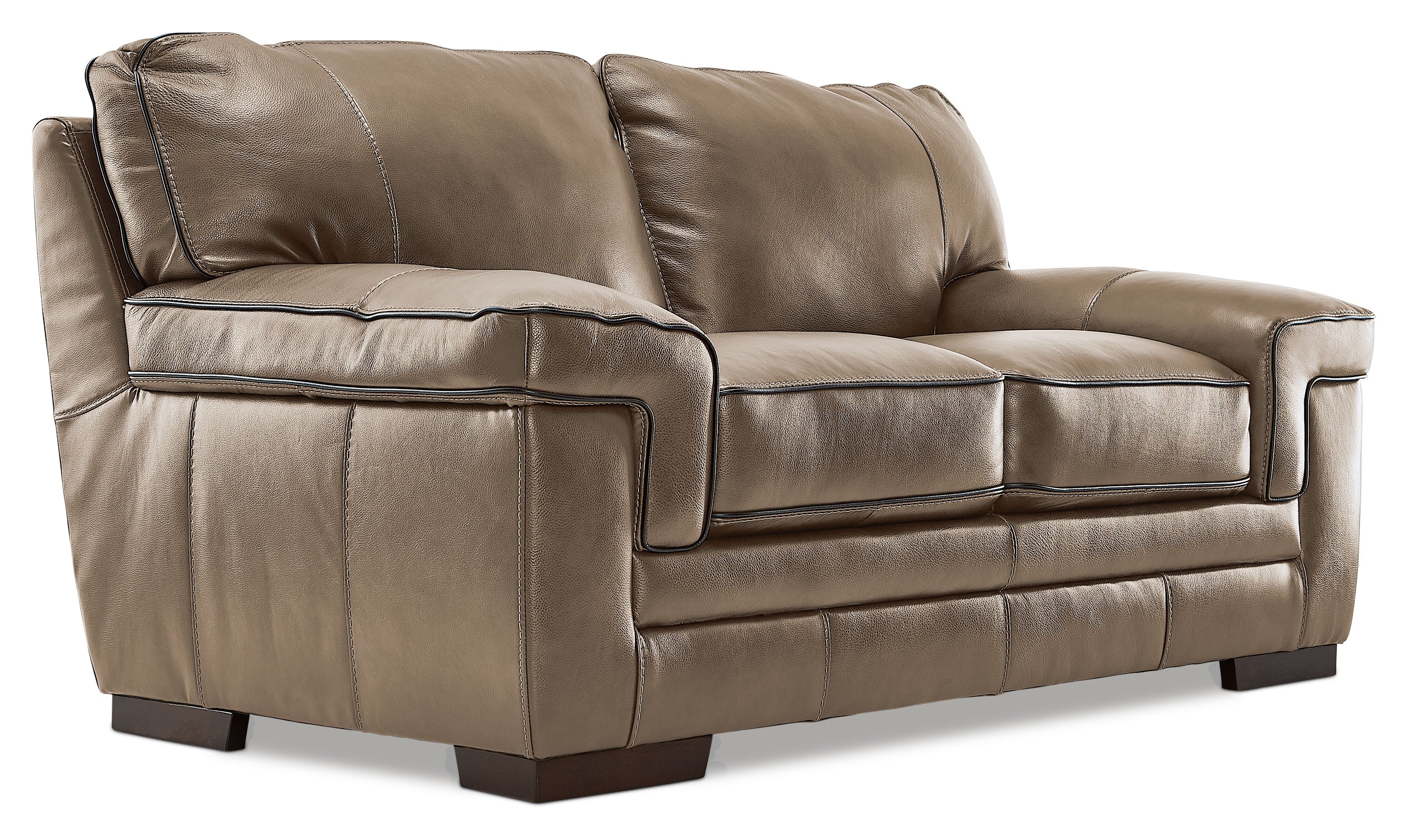 Stampede Leather Loveseat - Buff