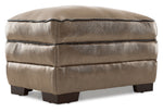 Stampede Leather Ottoman - Buff