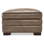 Stampede Leather Ottoman - Buff