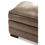 Stampede Leather Ottoman - Buff