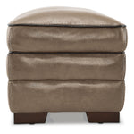 Stampede Leather Ottoman - Buff
