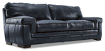 Stampede Leather Sofa and Loveseat Set - Cobalt