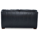 Stampede Leather Loveseat - Cobalt