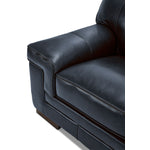 Stampede Leather Loveseat - Cobalt