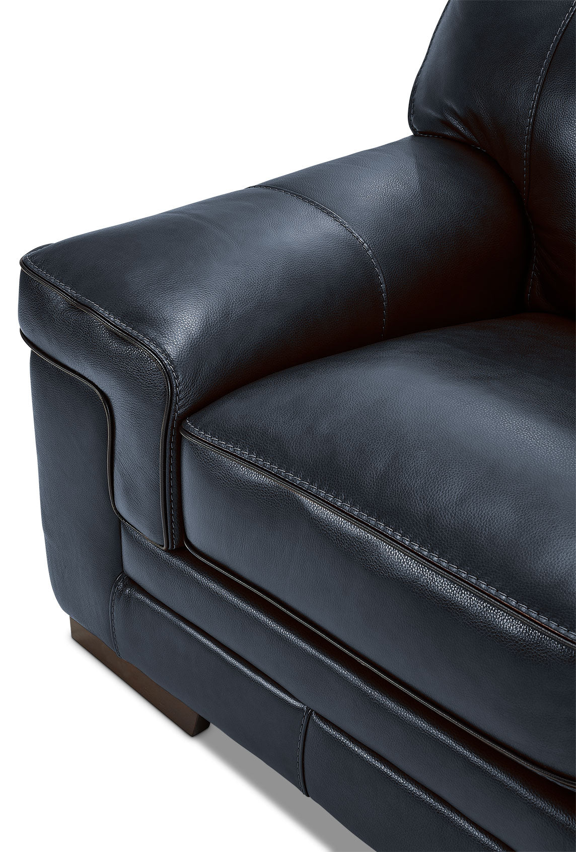 Stampede Leather Loveseat - Cobalt