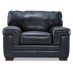 Stampede Leather Chair - Cobalt
