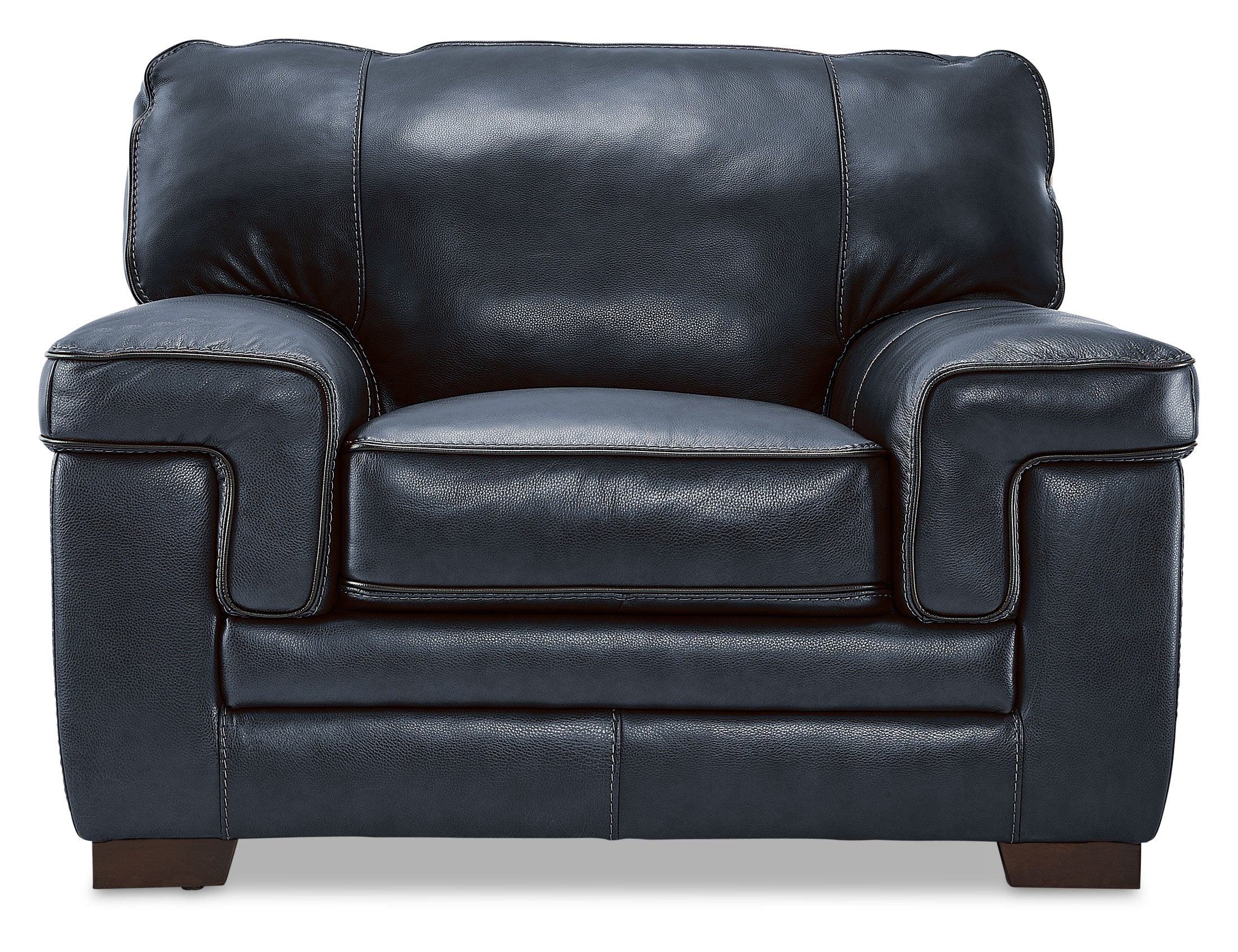 Stampede Leather Chair - Cobalt