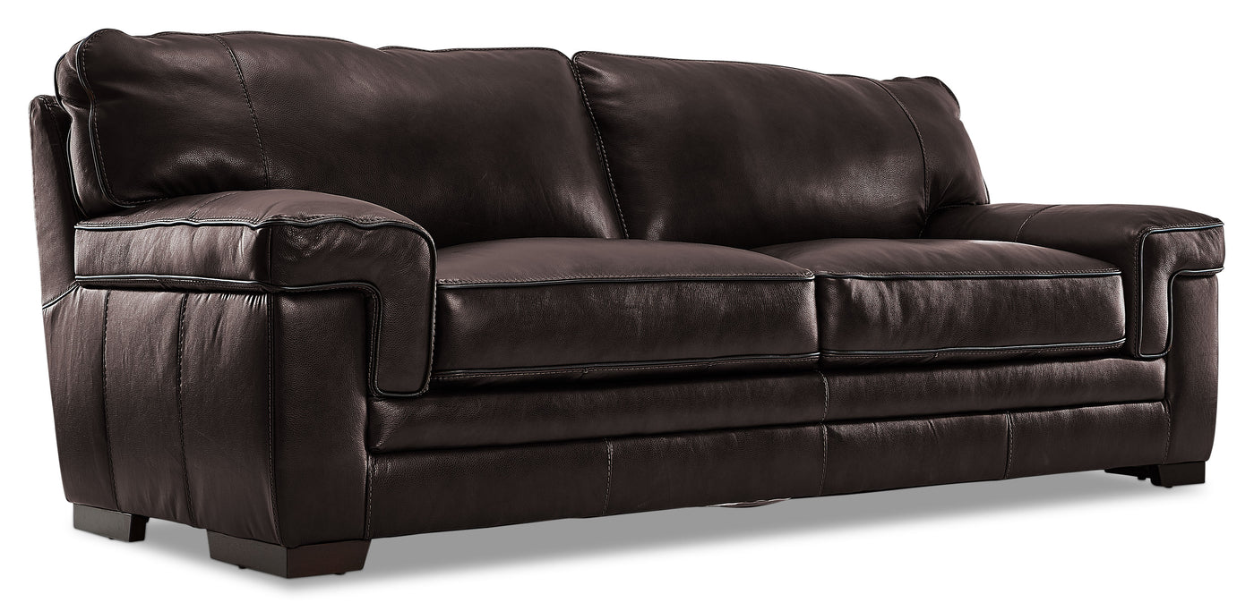 Stampede Leather 2 Pc. Living Room Package w/ Chair - Coffee