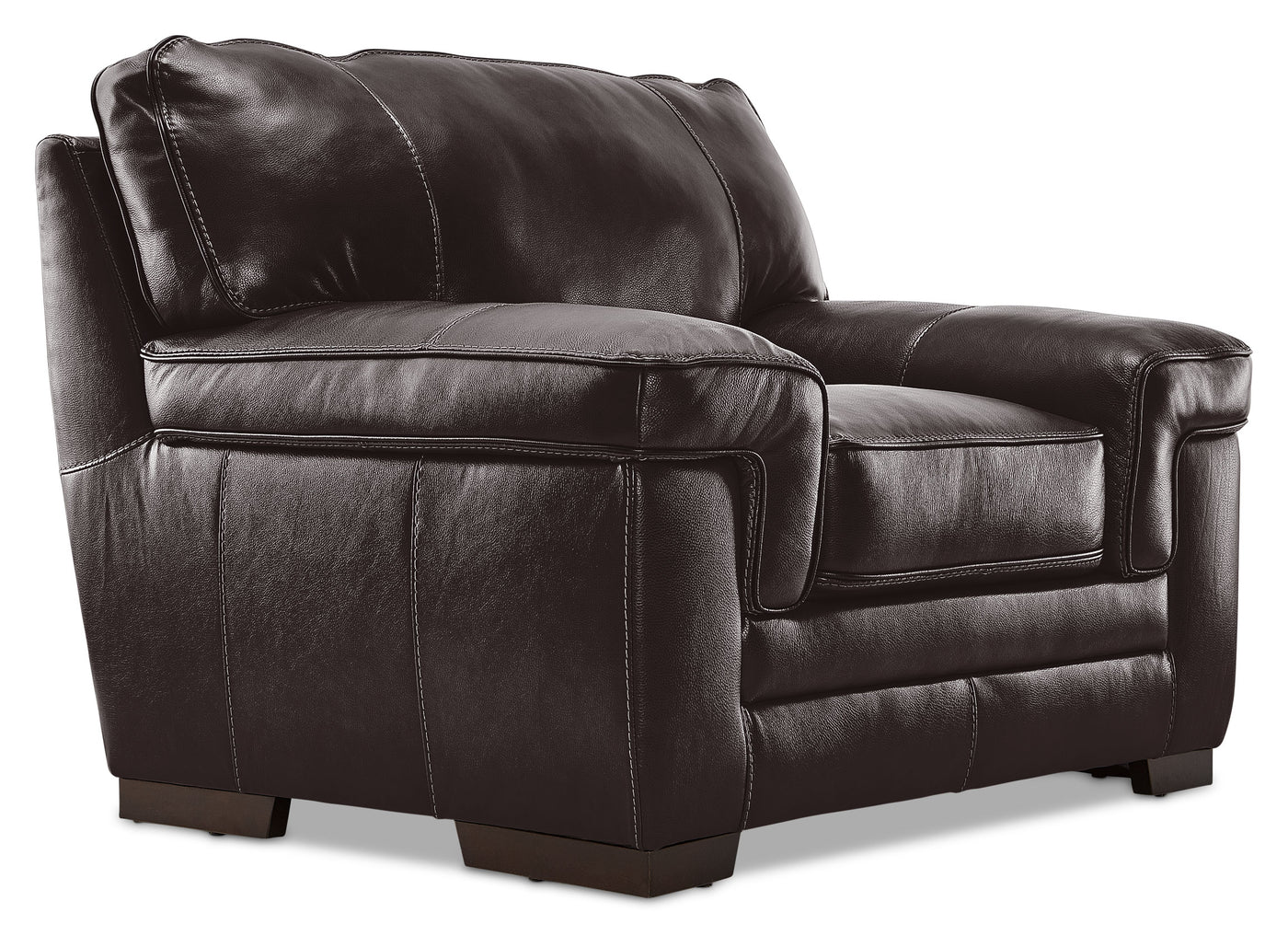 Stampede Leather 2 Pc. Living Room Package w/ Chair - Coffee