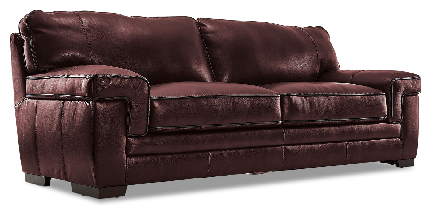 Stampede Leather Sofa and Chair Set - Salsa