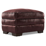 Stampede Leather Ottoman - Salsa