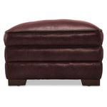 Stampede Leather Ottoman - Salsa