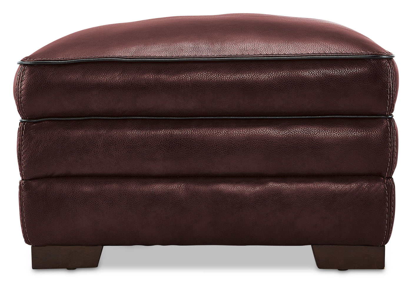 Stampede Leather Ottoman - Salsa