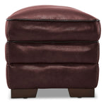 Stampede Leather Ottoman - Salsa