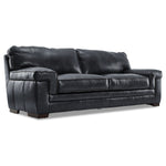 Stampede Leather Sofa and Loveseat Set - Charcoal