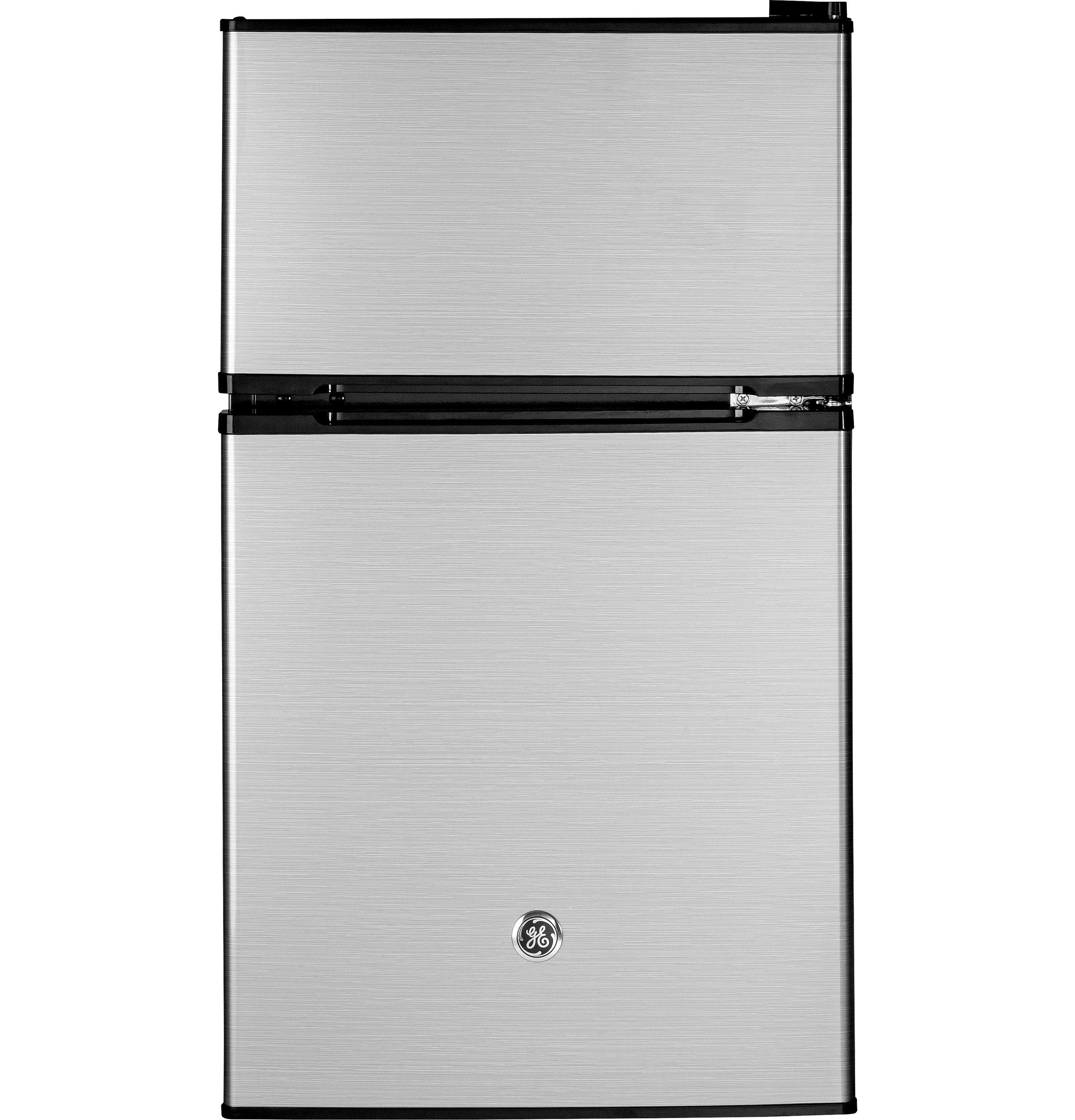 GE Stainless Steel Double Door Compact Refrigerator (3.1 Cu. Ft.) - GDE03GLKLB