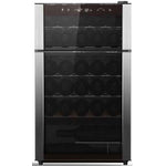 GE Stainless Steel 29-Bottle Dual Zone Wine Cooler - PXR03FLMFSC