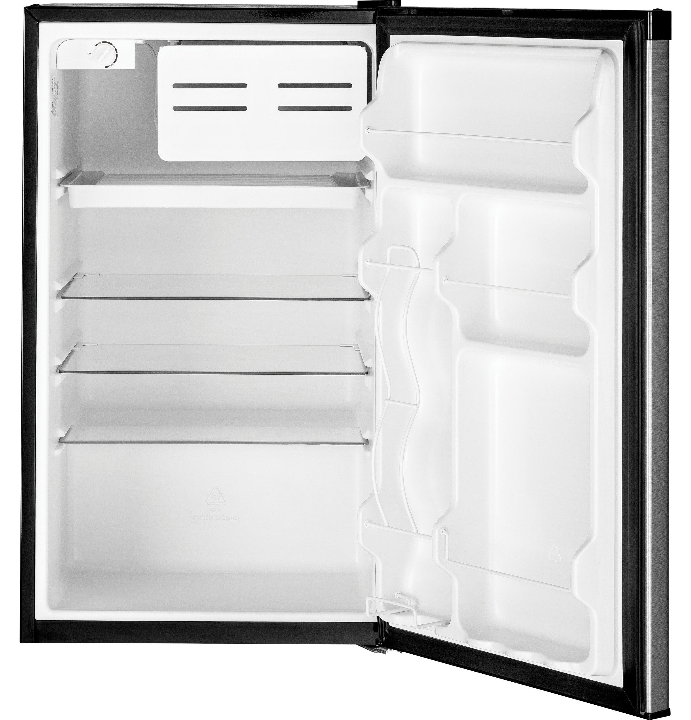 GE Clean Steel Compact Refrigerator (4.4 Cu. Ft.) - GME04GLKLB