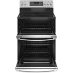 GE Stainless Steel 30'' Freestanding Double Oven Electric Range with Air Fry (6.6 Cu.Ft) - JBS86SPSS