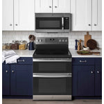 GE Stainless Steel 30'' Freestanding Double Oven Electric Range with Air Fry (6.6 Cu.Ft) - JBS86SPSS