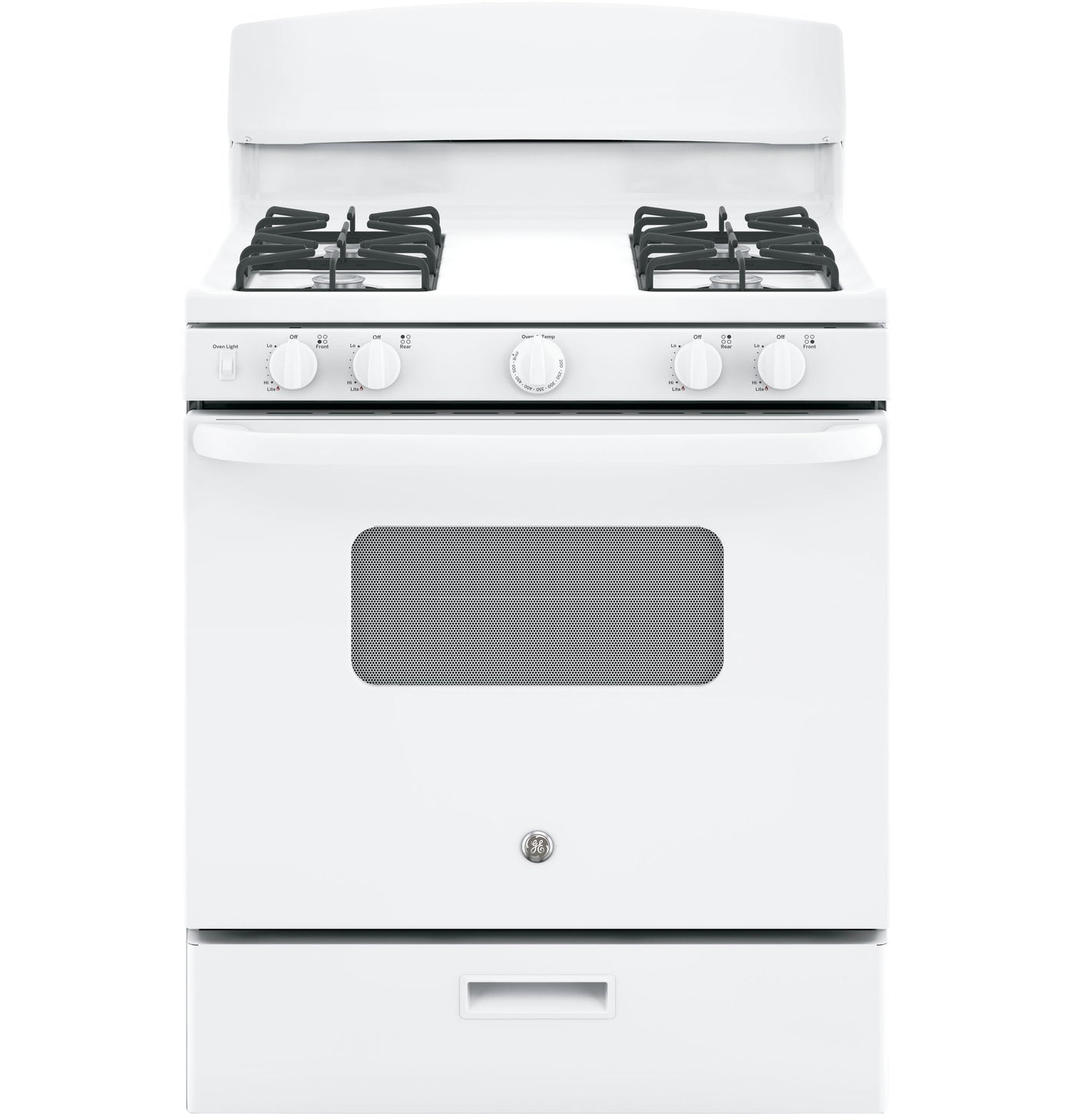 GE White Freestanding Gas Range (4.8 Cu. Ft.) - JCGBS10DEMWW