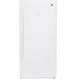 GE White Frost Free Upright Freezer (14.1 Cu. Ft.) - FUF14SMRWW