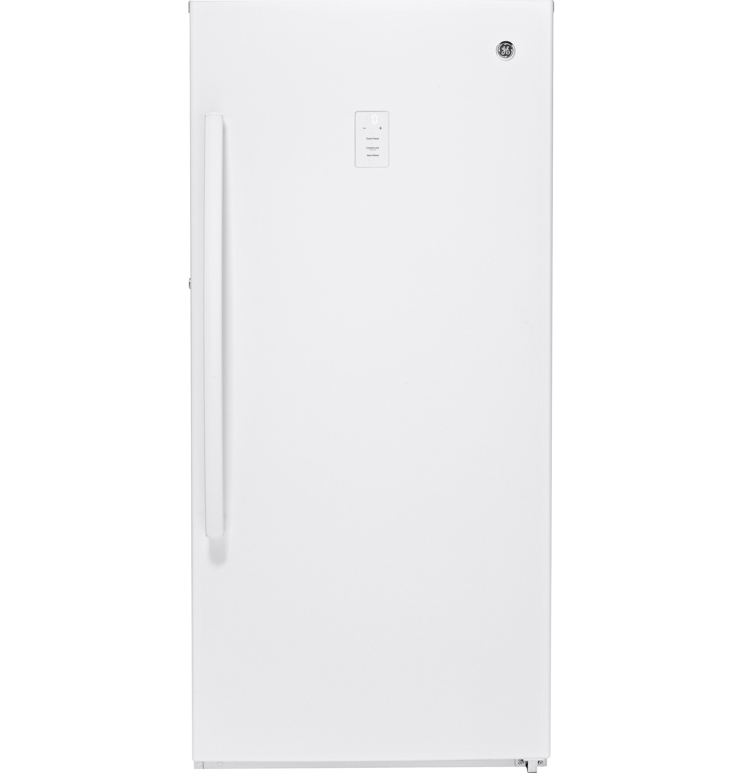 GE White Frost Free Upright Freezer (14.1 Cu. Ft.) - FUF14SMRWW