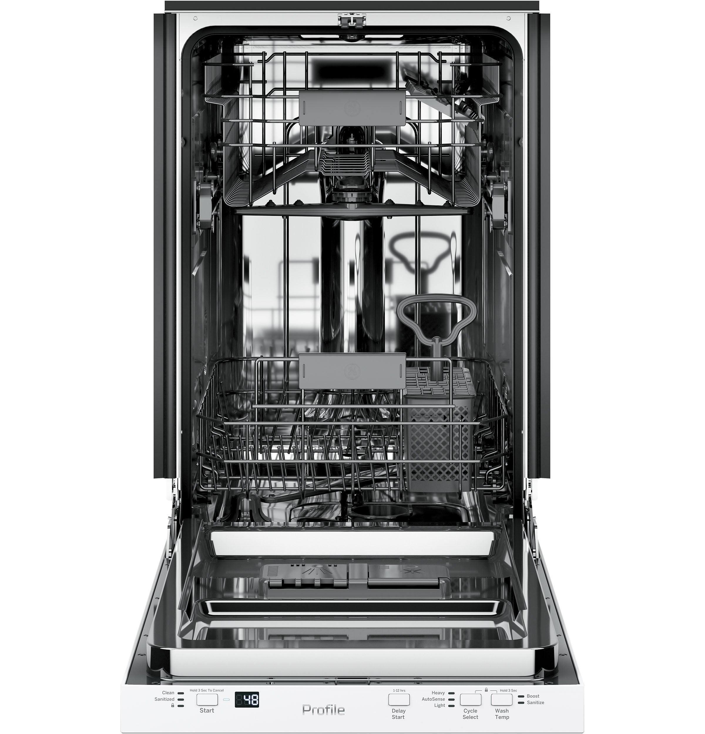 GE Profile Series White 18" Dishwasher- PDT145SGLWW