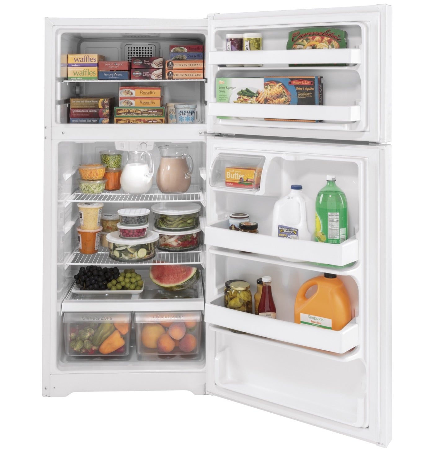GE White Top Mount Refrigerator (15.6 Cu.Ft.) - GTE16DTNRWW