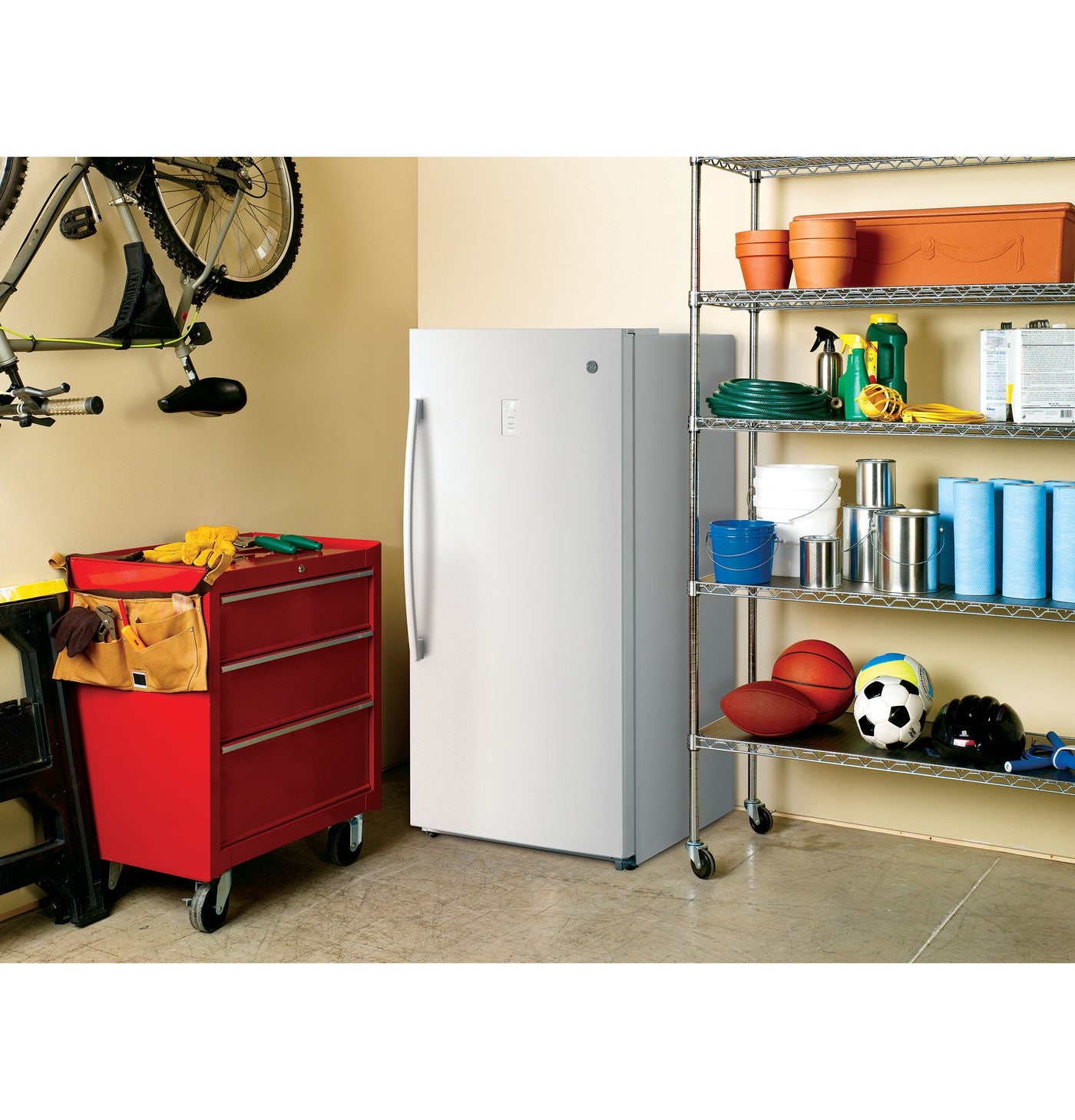 GE White Frost-Free Upright Freezer (17.3 Cu. Ft.) - FUF17SMRWW