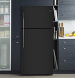 GE 29.75" 18 Cu. Ft. Black Top-Freezer Refrigerator - GTS18FTLKBB