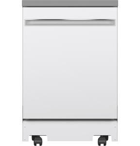 GE White Portable 24" Dishwasher- GPT225SGLWW