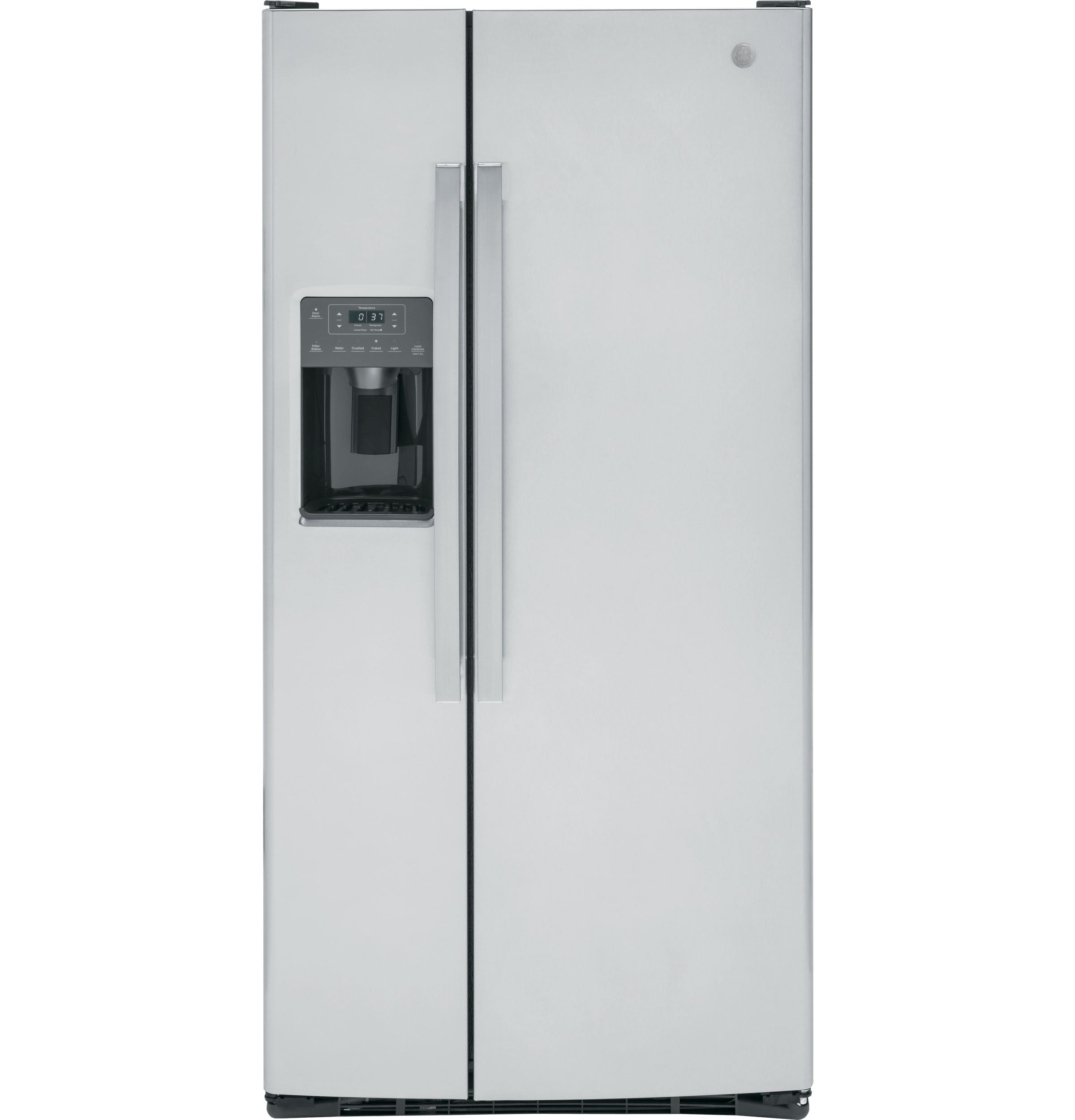 GE 33" 23 Cu. Ft. Fingerprint Stainless Steel Side-by-Side Refrigerator - GSS23GYPFS