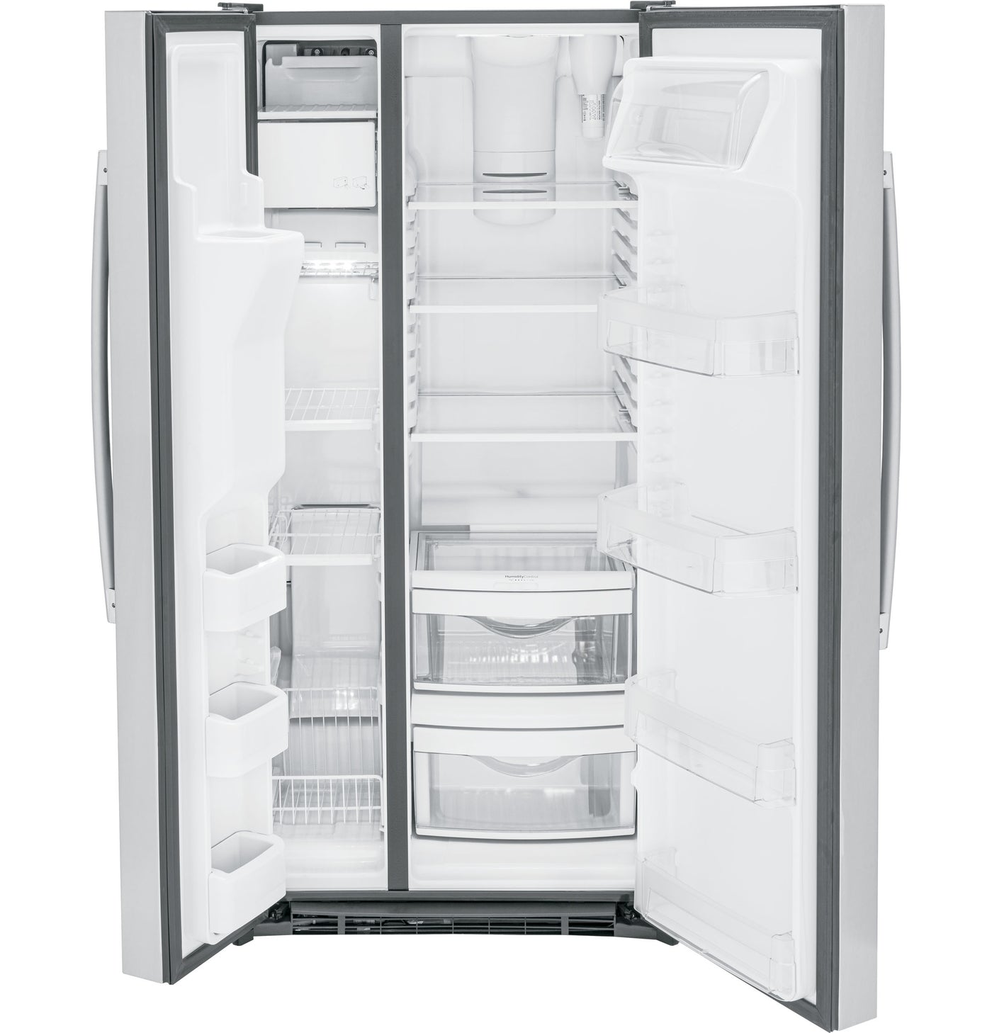 GE Fingerprint Stainless Steel 33" Side-by-Side Refrigerator (23 Cu. Ft.)- GSS23GYPFS