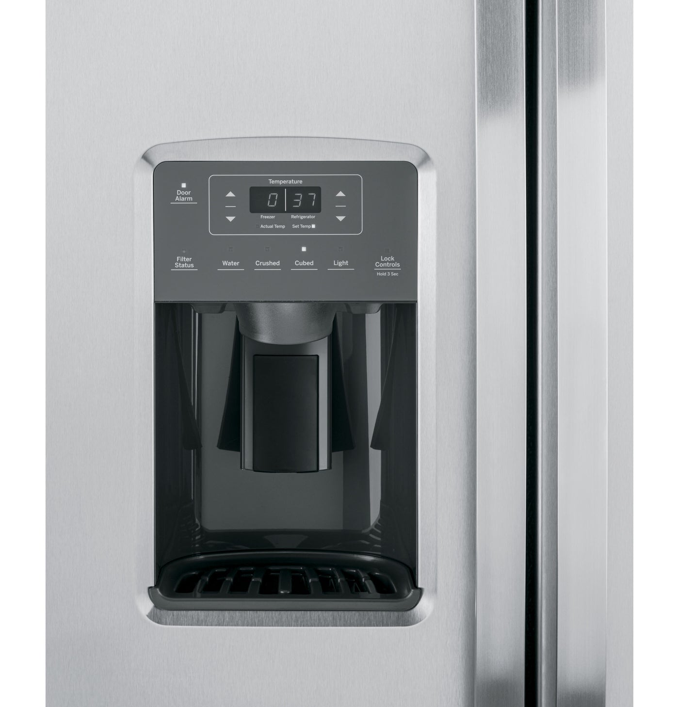 GE Fingerprint Stainless Steel 33" Side-by-Side Refrigerator (23 Cu. Ft.)- GSS23GYPFS